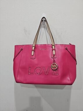 Michael Kors LOVE Pink Women’s Leather Tote Bag